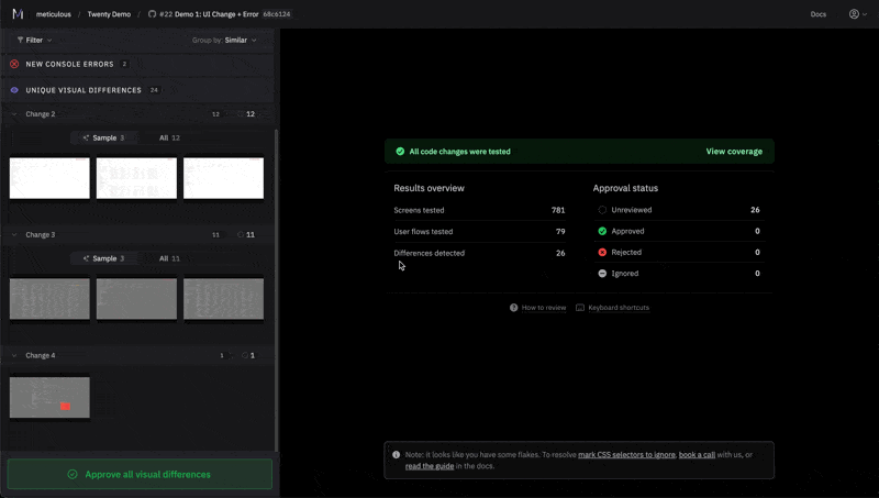 Demo of the new diff detail view